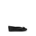 Ferragamo Schwarze Ballerinas aus Kalbsleder Bos Taurus