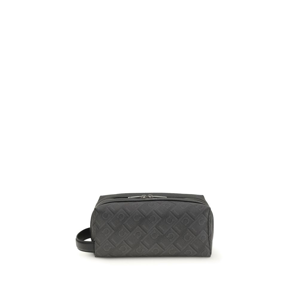 Ferragamo Schwarzes Kalbsleder Bos Taurus Accessoire