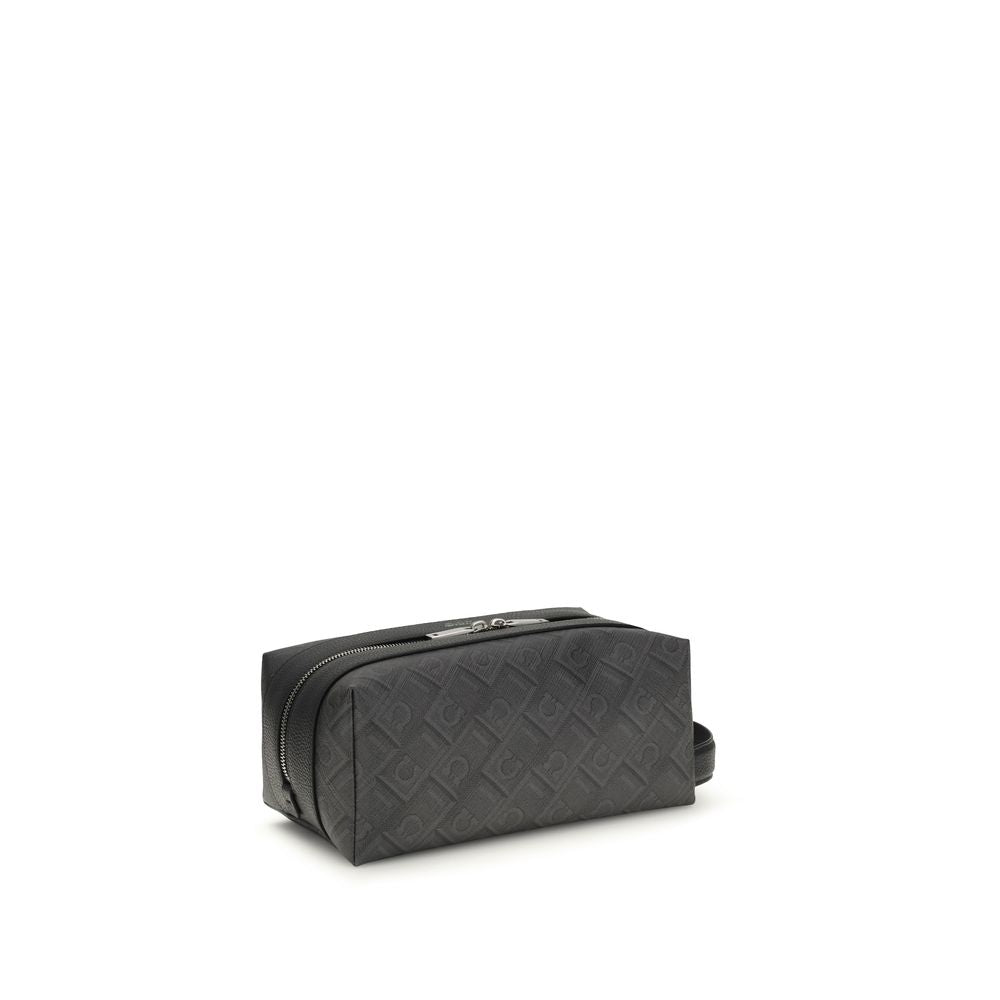 Ferragamo Schwarzes Kalbsleder Bos Taurus Accessoire