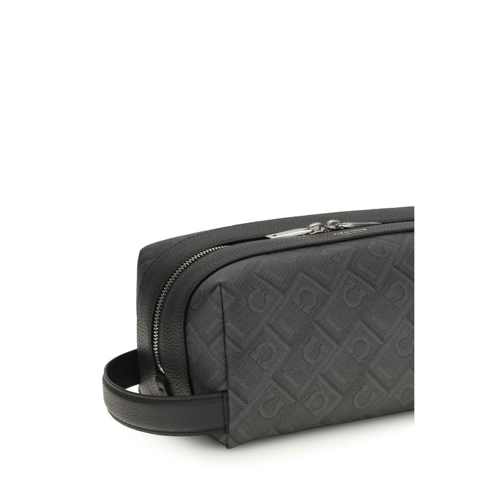 Ferragamo Schwarzes Kalbsleder Bos Taurus Accessoire