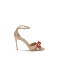 Ferragamo Beige Kalbsleder Bos Taurus Stiletto-Sandalen