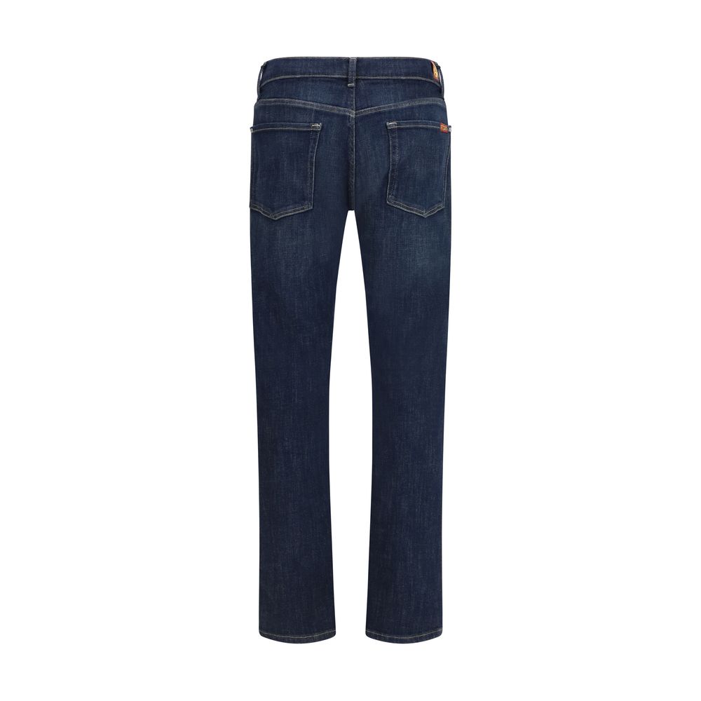 7FOR Schwarze Baumwoll-Jeans mit ausgestelltem Bein