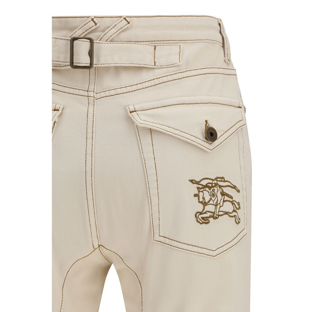 Burberry Beige Baumwoll-Bootcut-Jeans