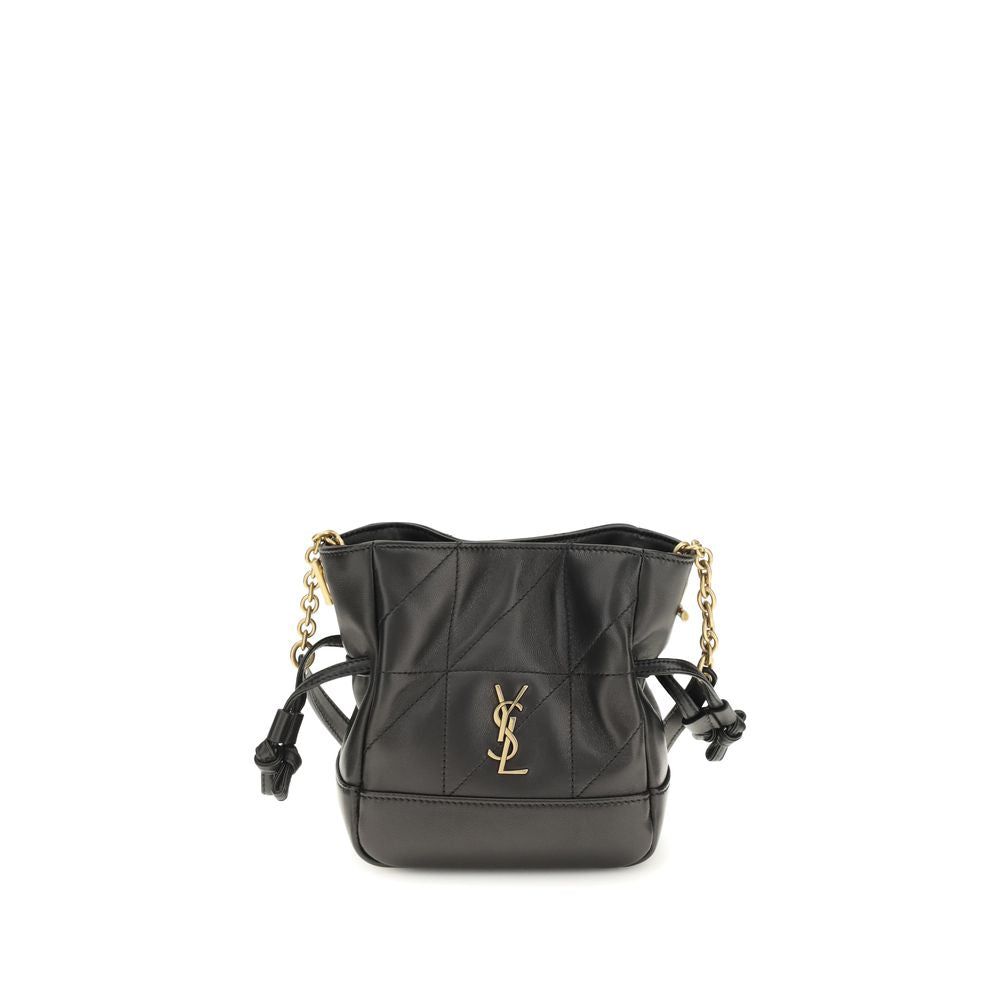 Saint Laurent Black Lambskin Shoulder Bag Ovis Aries Aries