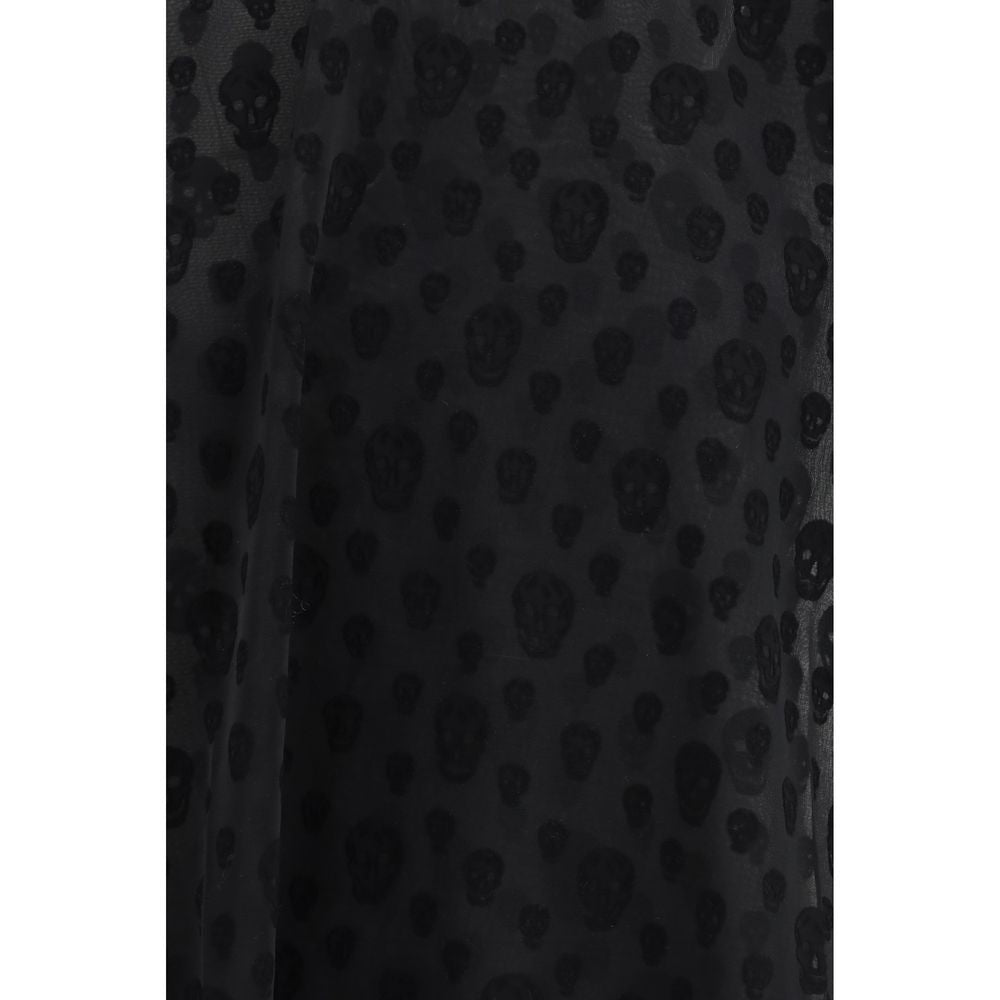 Alexander McQueen Schwarzes Polyamid-T-Shirt