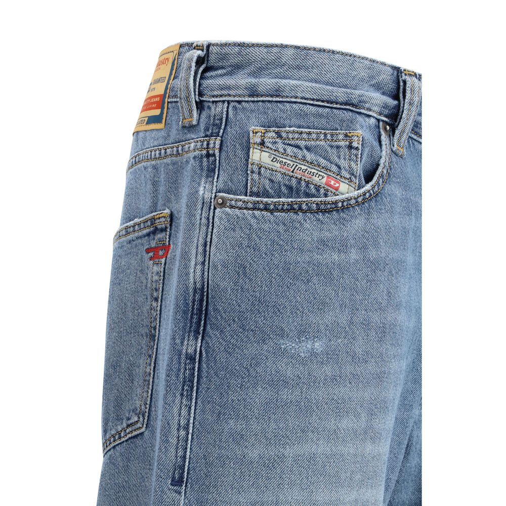 Diesel Blaue Jeans aus Baumwolle im Relaxed Fit