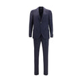 Lardini Blauer Zweiteiler aus Fleece-Wolle