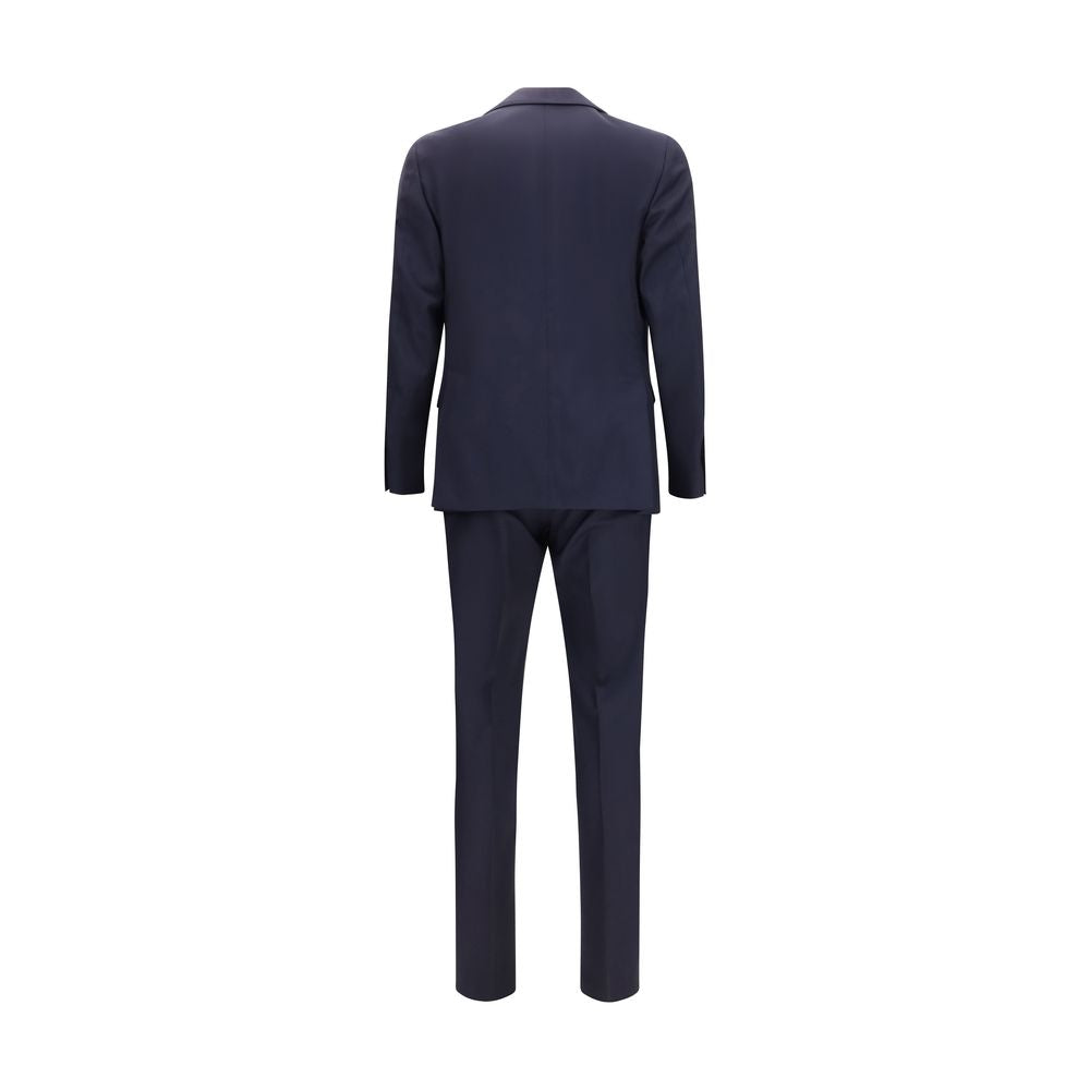 Lardini Blauer Zweiteiler aus Fleece-Wolle
