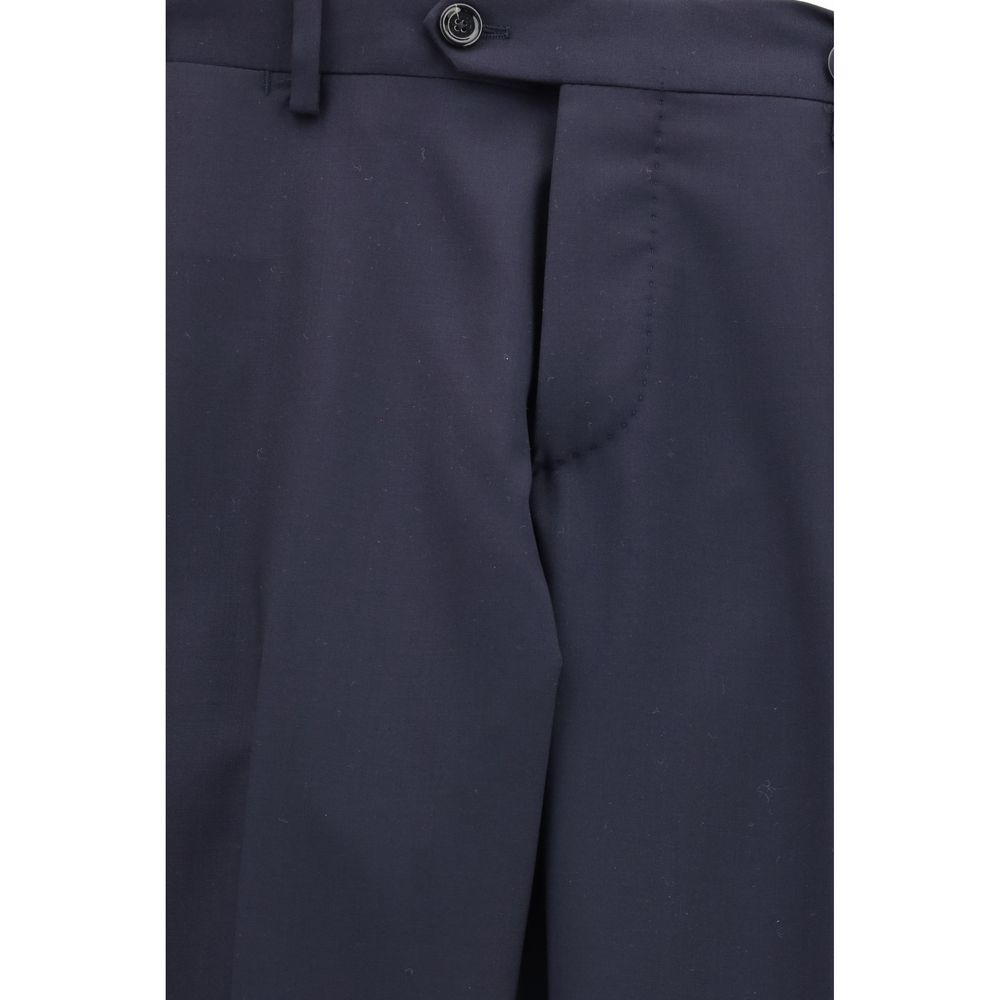 Lardini Blauer Zweiteiler aus Fleece-Wolle