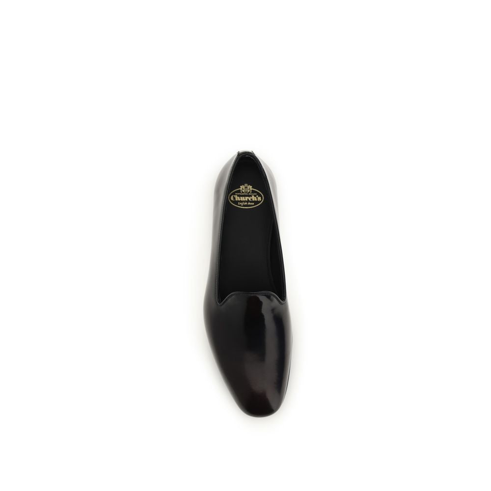 Church's Black Bos Taurus Calf Leather Slip-On Loafers