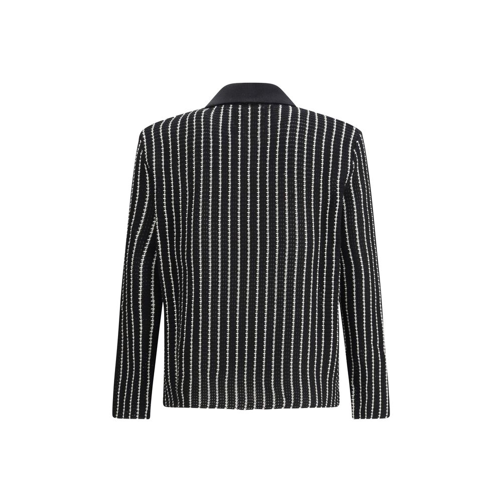 Jil Sander Black Cotton Knit Cardigan
