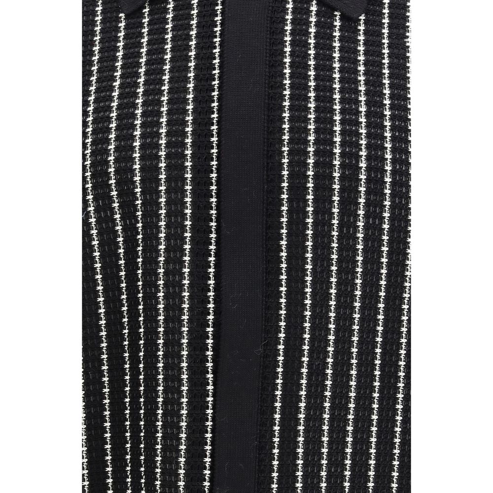 Jil Sander Black Cotton Knit Cardigan