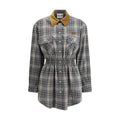Miu Miu Grey Cotton Casual Dress