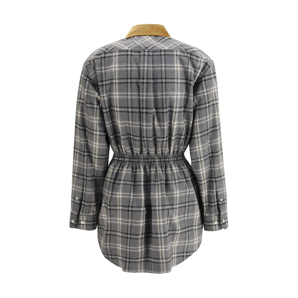 Miu Miu Grey Cotton Casual Dress