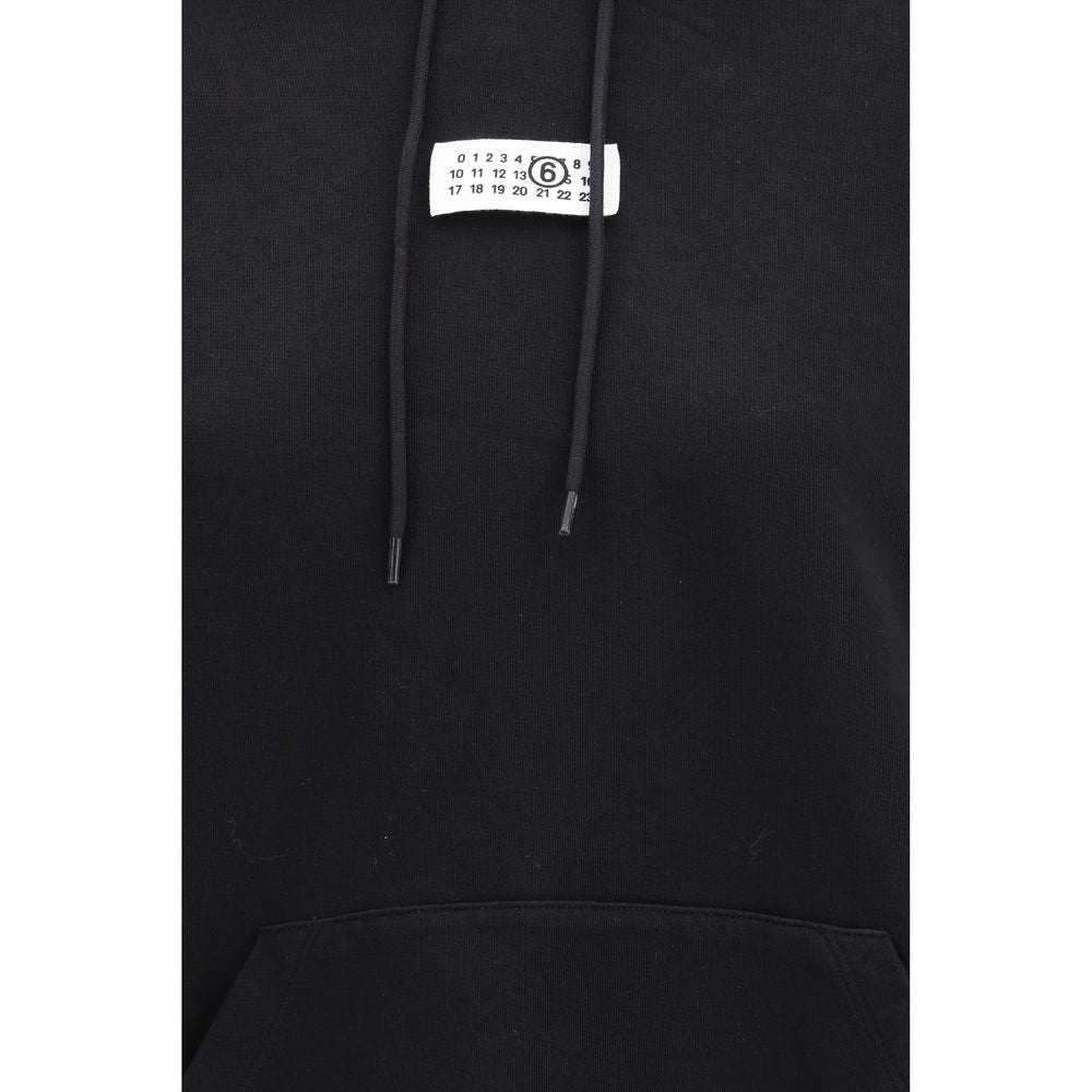 MM6 Schwarzer Baumwoll-Sweatshirt