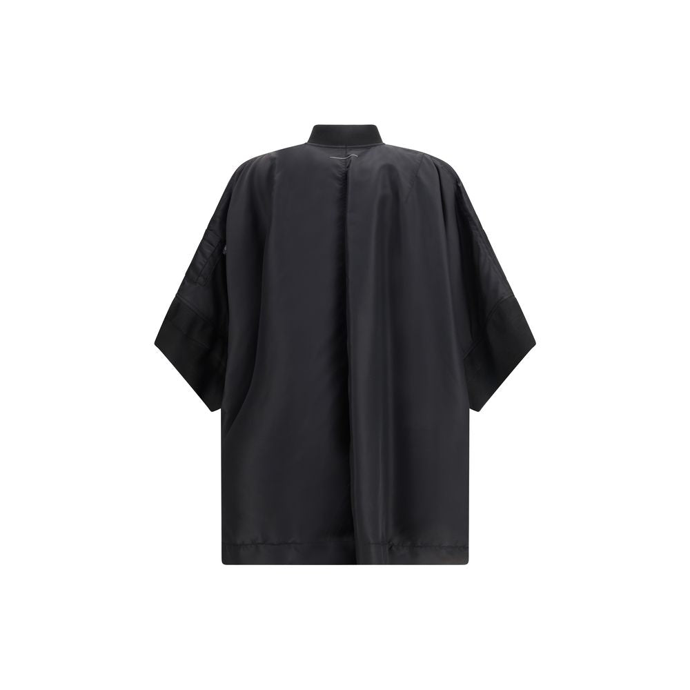 MM6 Black Polyamide Cape