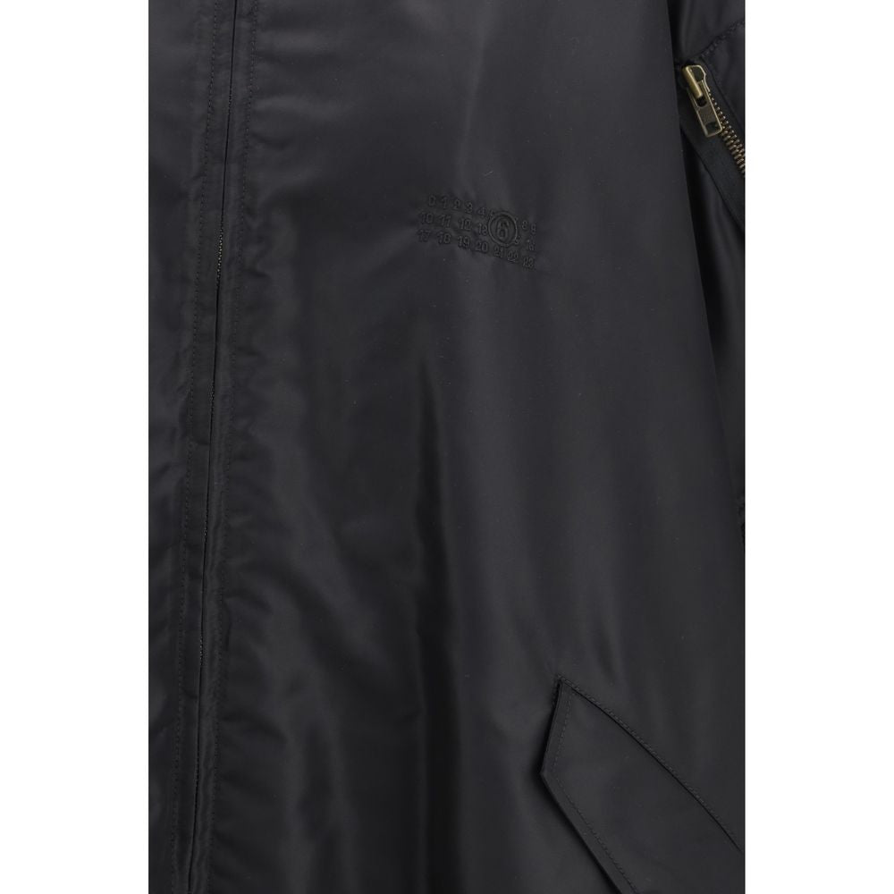 MM6 Black Polyamide Cape