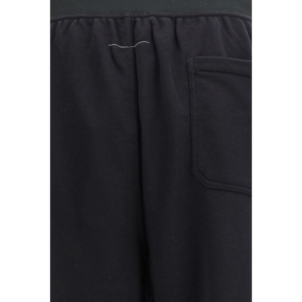 MM6 Black Cotton Casual Trousers