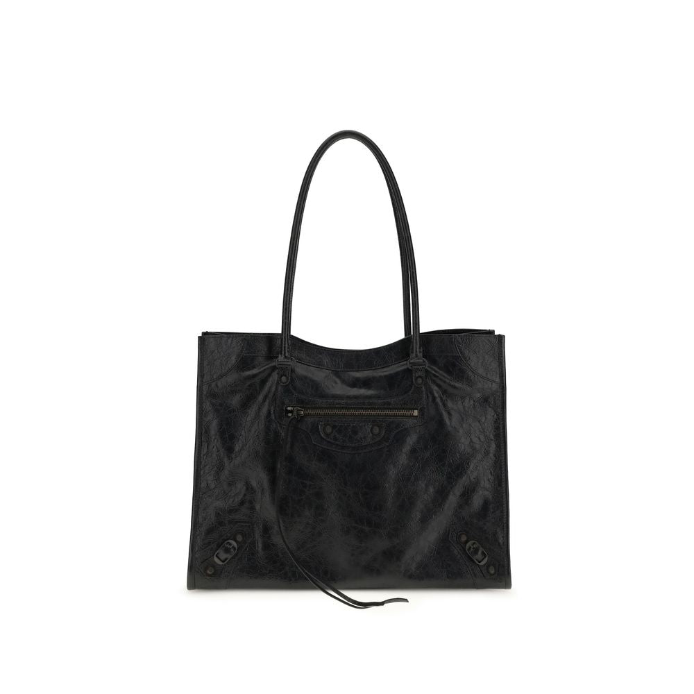 Balenciaga Schwarze Lammleder Schultertasche Ovis Aries Aries