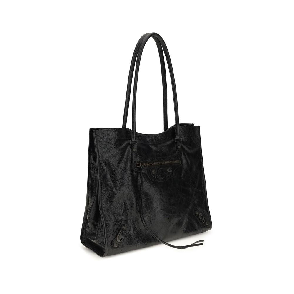 Balenciaga Schwarze Lammleder Schultertasche Ovis Aries Aries