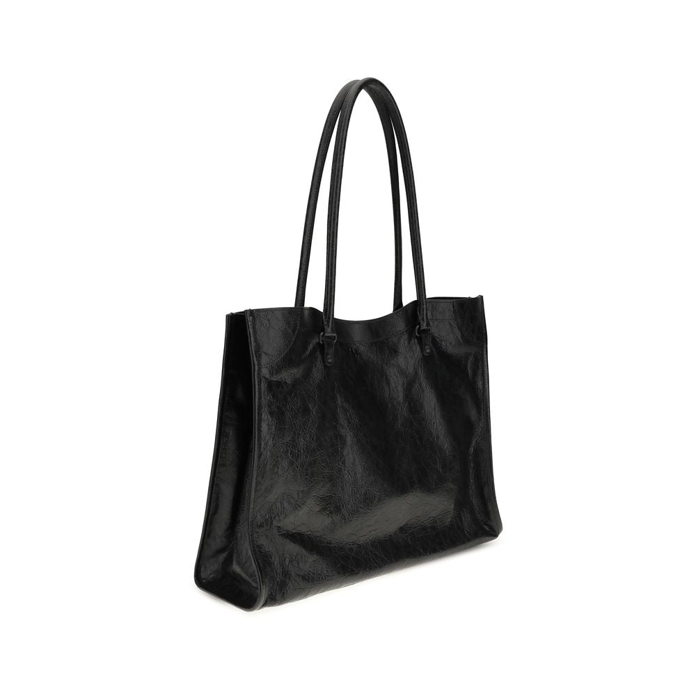 Balenciaga Schwarze Lammleder Schultertasche Ovis Aries Aries