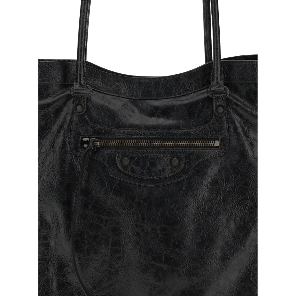Balenciaga Schwarze Lammleder Schultertasche Ovis Aries Aries