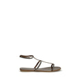 Pedro García Braune Calf Leather Bos Taurus Strap Sandals