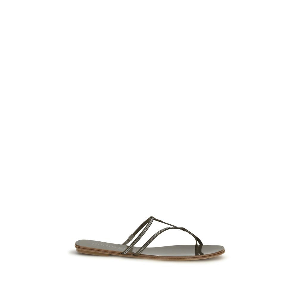 Pedro García Braune Sandalen aus Kalbsleder Bos Taurus