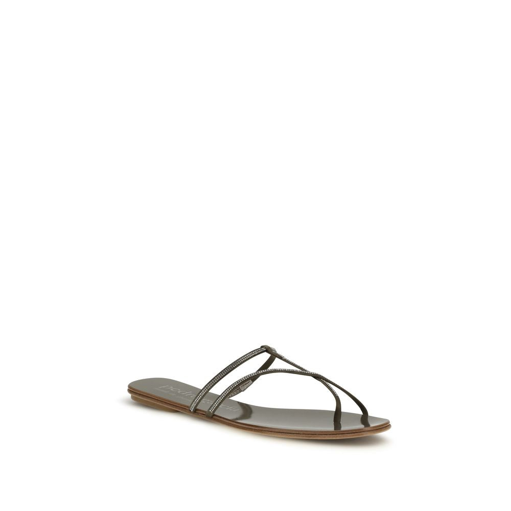 Pedro García Braune Sandalen aus Kalbsleder Bos Taurus