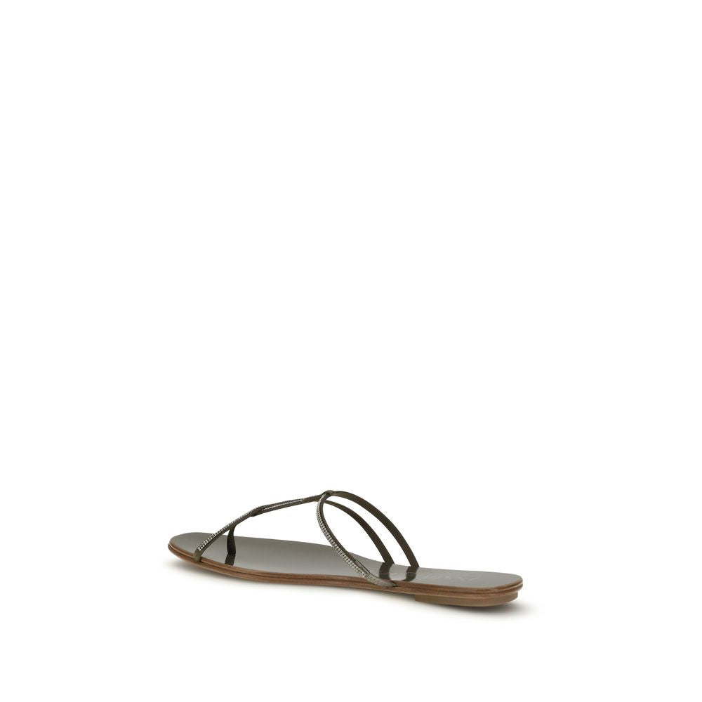 Pedro García Braune Sandalen aus Kalbsleder Bos Taurus