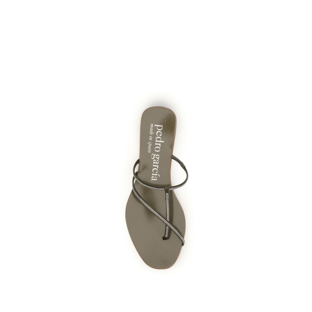 Pedro García Braune Sandalen aus Kalbsleder Bos Taurus