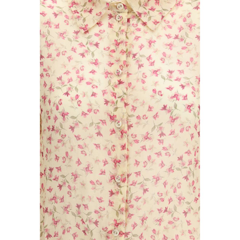 Kristina Ti Mehrfarbiges Freizeitkleid aus Ramie