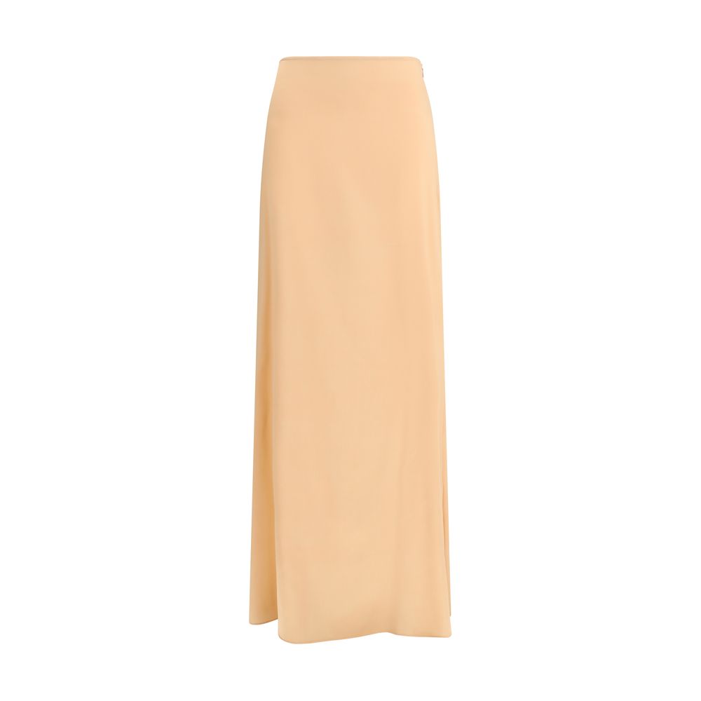 Kristina Ti Orange Long Silk Skirt
