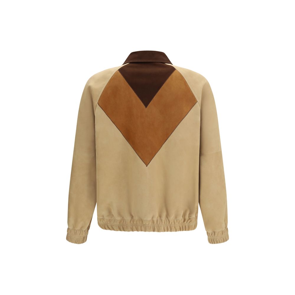 Valentino Braune Lederjacke aus Ziegenleder