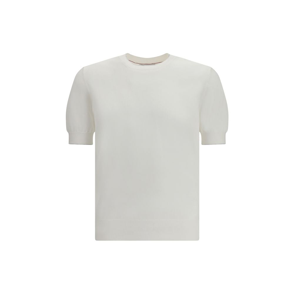 Brunello Cucinelli Weißes Baumwoll-T-Shirt