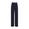 Max Mara Blaue Triacetat Freizeithose