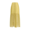 Kristina Ti Two-Tone Silk Maxi Skirt