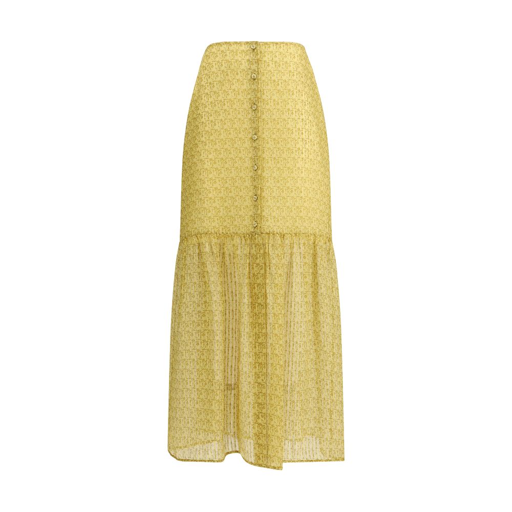 Kristina Ti Two-Tone Silk Maxi Skirt