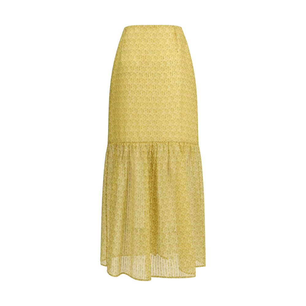 Kristina Ti Two-Tone Silk Maxi Skirt