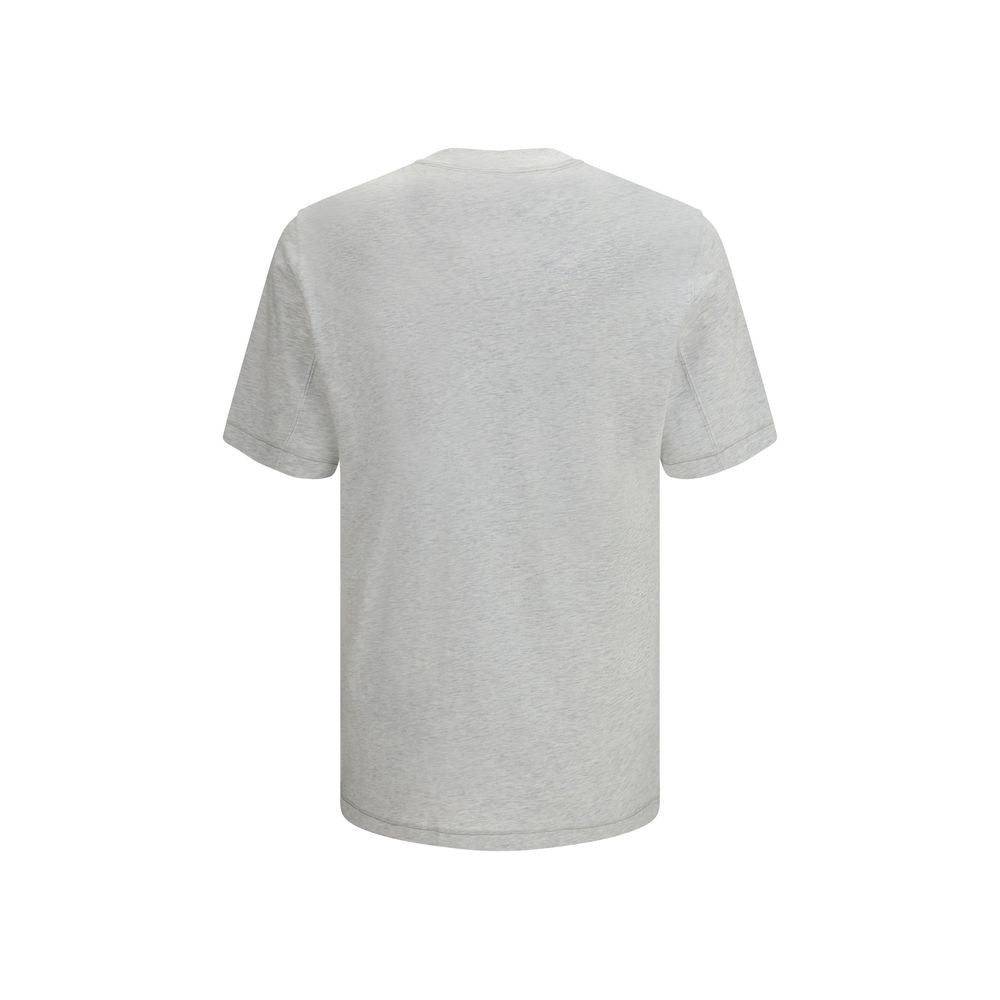 Brunello Cucinelli Graues Baumwoll-T-Shirt