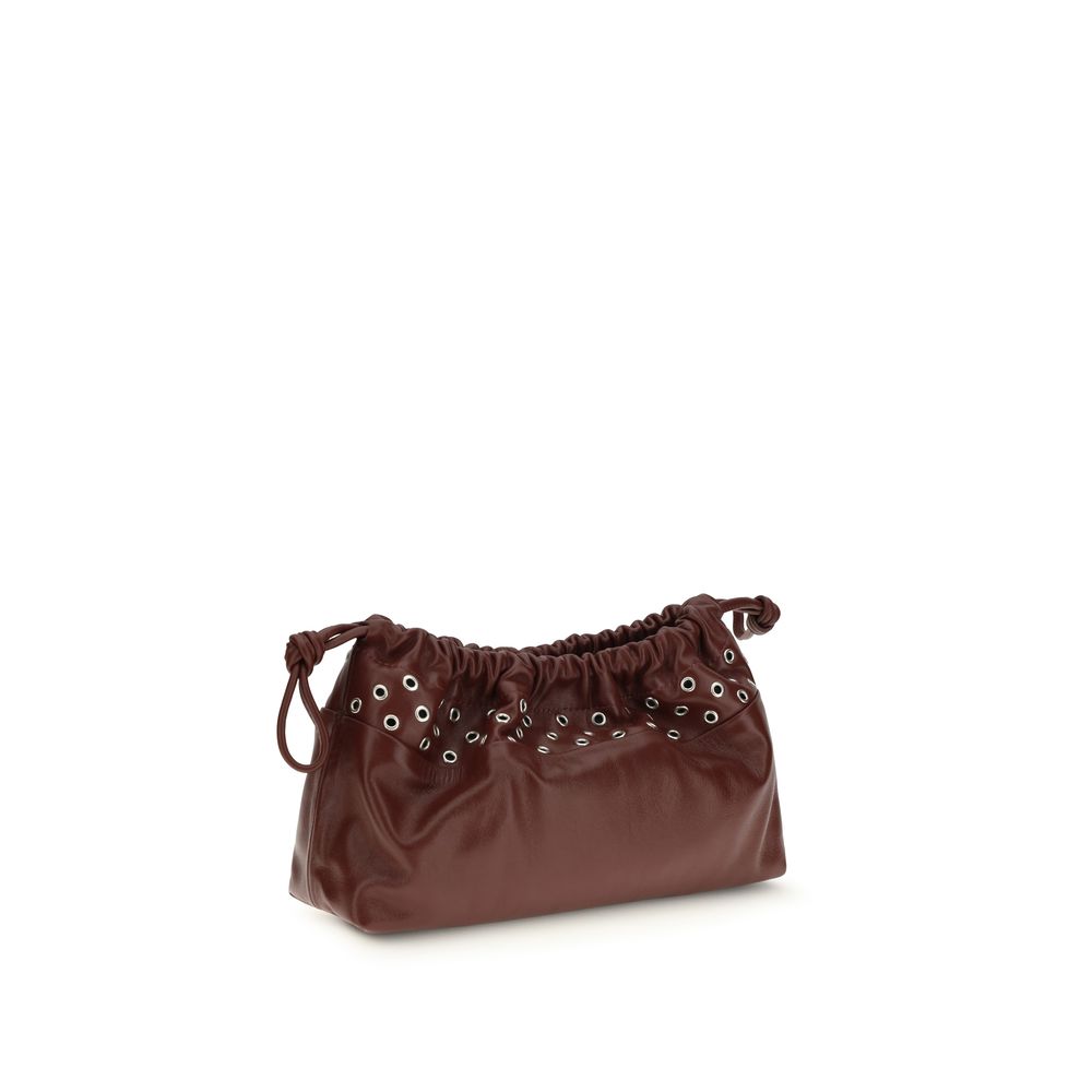 Pierre Hardy shoulder bag in burgundy lambskin Ovis Aries Aries