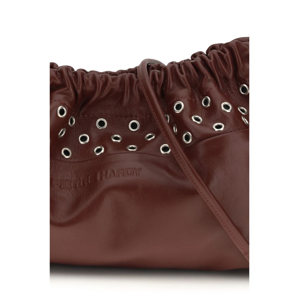 Pierre Hardy shoulder bag in burgundy lambskin Ovis Aries Aries
