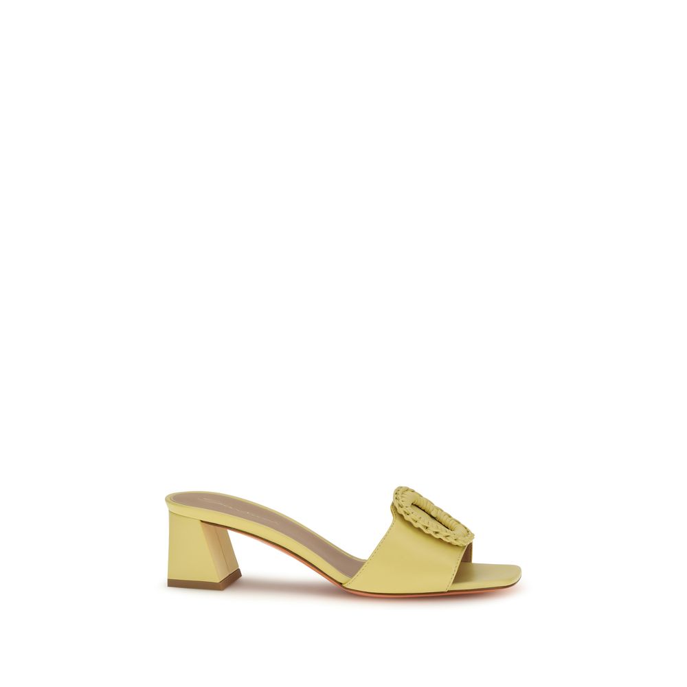 Santoni Bi-Colour Calf Leather Bos Taurus Mules