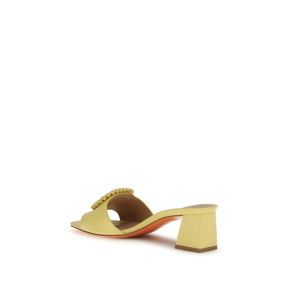 Santoni Bi-Colour Calf Leather Bos Taurus Mules
