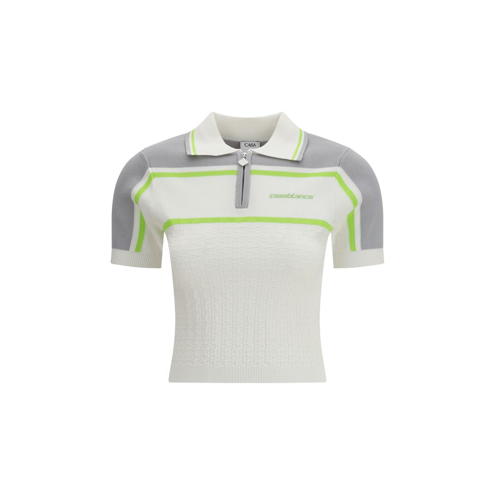 Casablanca Weißes Poloshirt aus Viskose