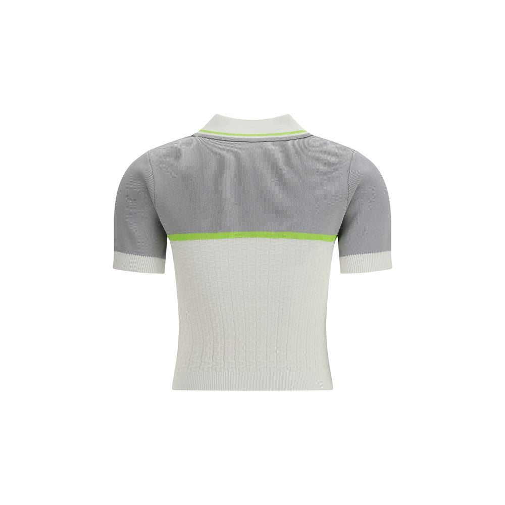 Casablanca Weißes Poloshirt aus Viskose