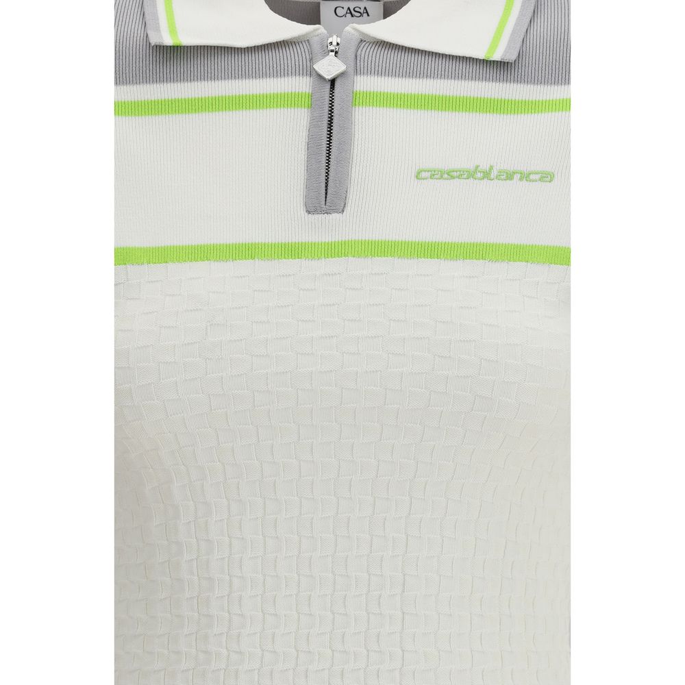 Casablanca Weißes Poloshirt aus Viskose