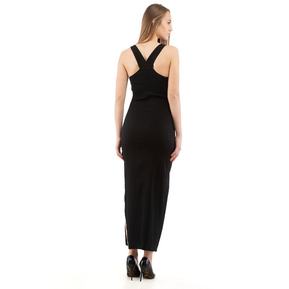 Moschino Schwarzes Marabou Freizeitkleid