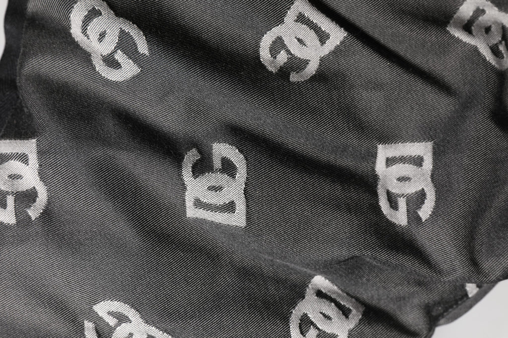 Dolce & Gabbana Schwarze Kopftuch-Kappe mit Logo-Print Capello Hut