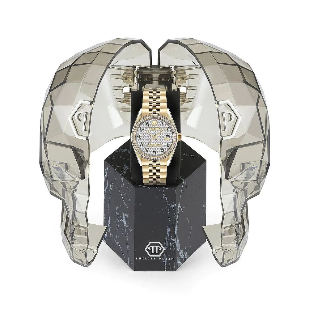 Philipp Plein Gold-Tone Stainless Steel Dress Watch